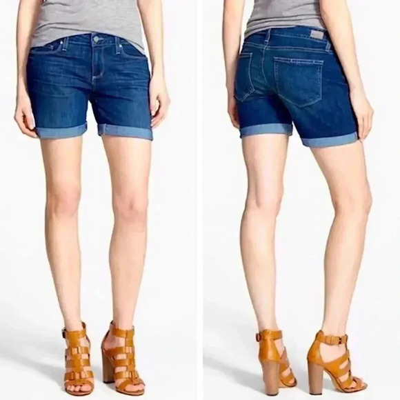 PAIGE Grant Shorts Jean Shorts Boyfriend  Cut Offs - Picture 1 of 9